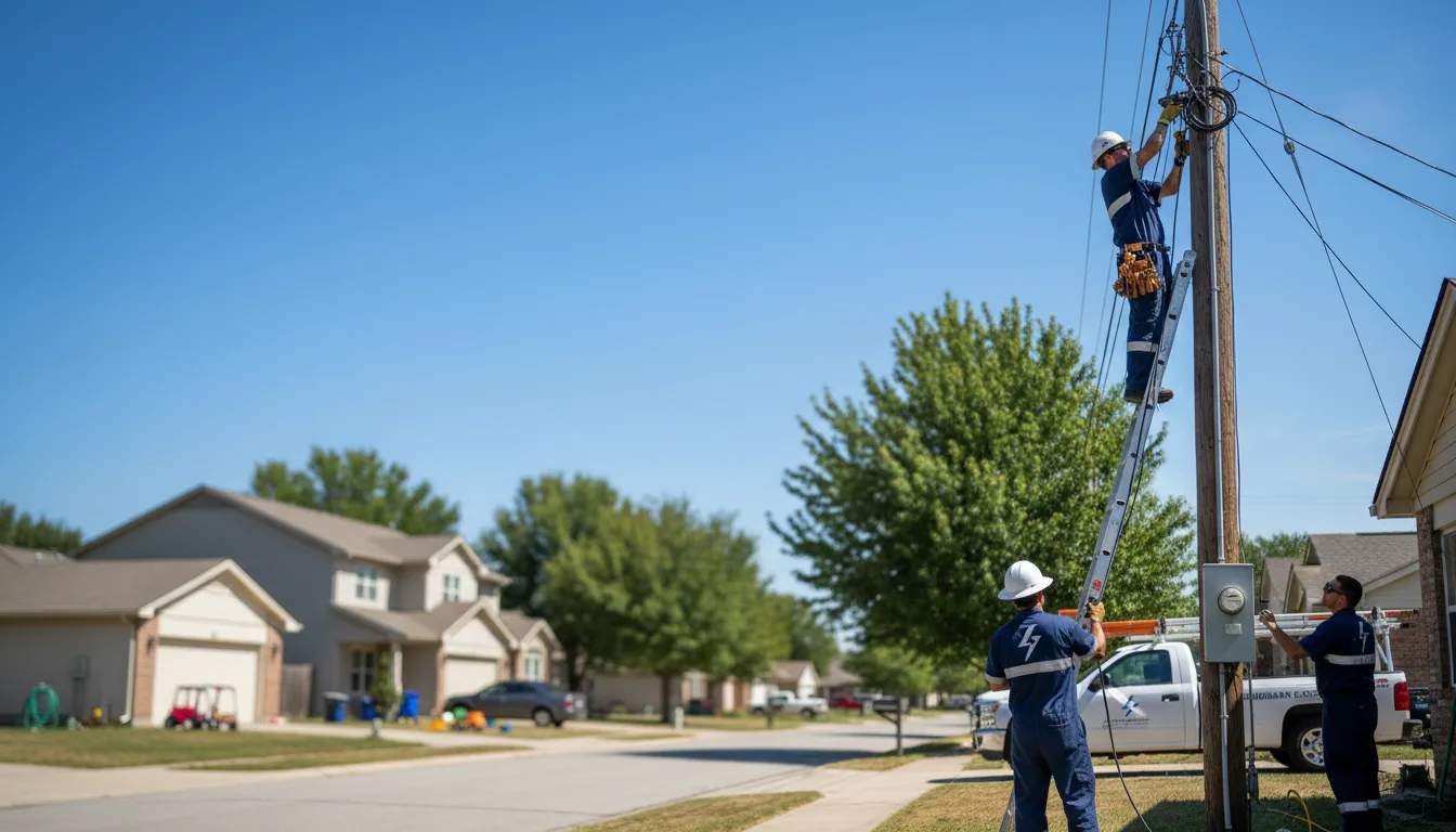 Residential electrician providing installation services in Marshall, OK